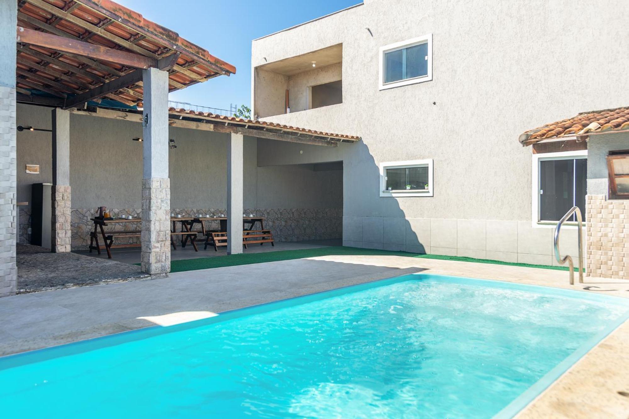 Refugio Tropical Casa De Praia Com Piscina Aquecida E 4 Suites E Garagem 3 Carros, 800 Mtrs Da Praia Internet 700 Mbps, Condominio Privado Com Pista De Skate , Quadra De Futevolei , Campos E Quadras De Futebol! Cabo Frio Buitenkant foto